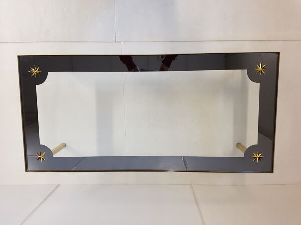 Table basse en aluminium doré 1960 vintage