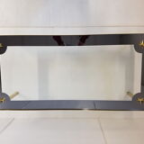 Table basse en aluminium doré 1960 vintage