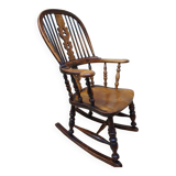 Chaise à Bascule Windsor Antique du 19ème Siècle