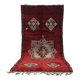 Burgundy Vintage Moroccan Rug 160 x 350 cm - Berber Wool Rug - Handmade rug