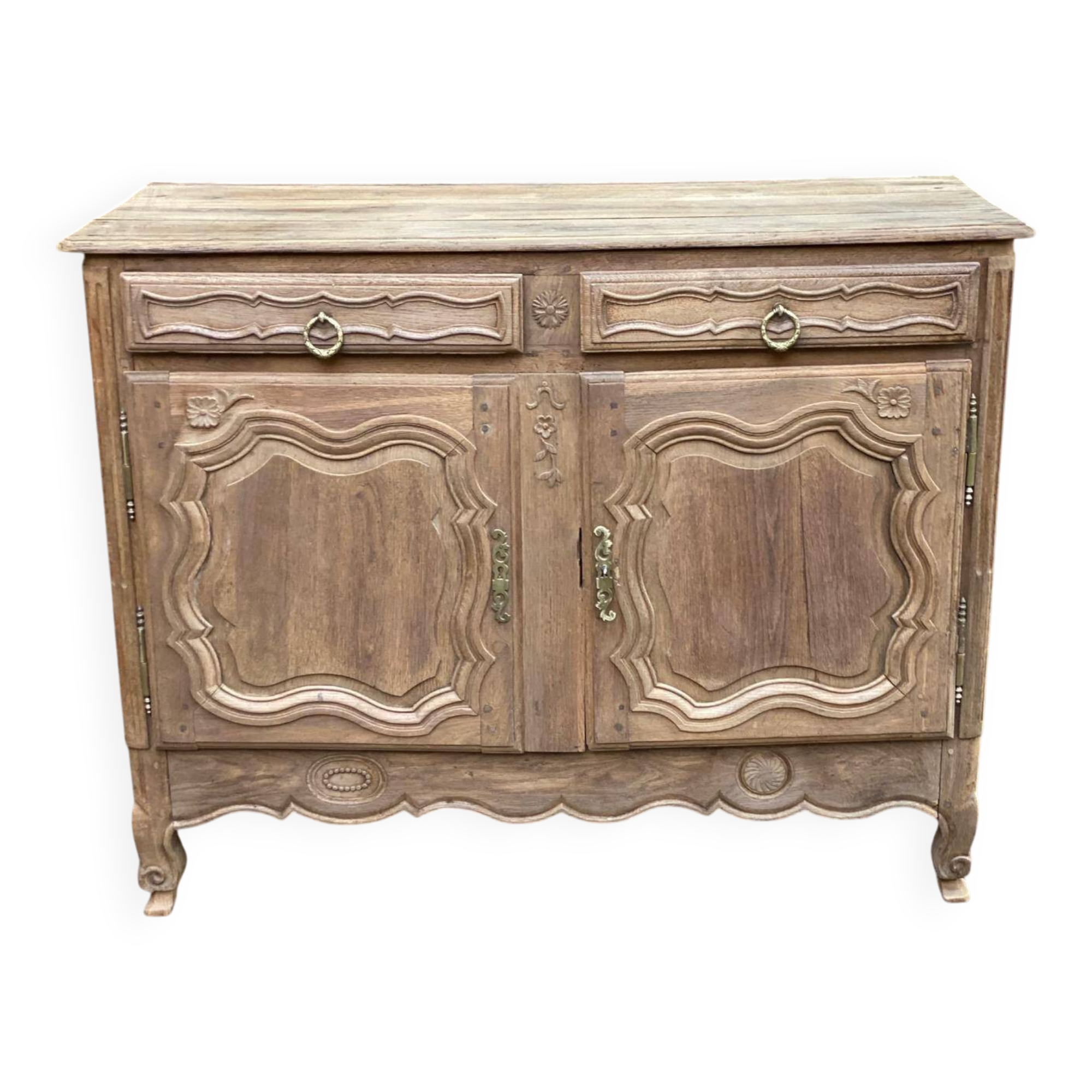 Louis XV sideboard renovated in solid oak, 18th century