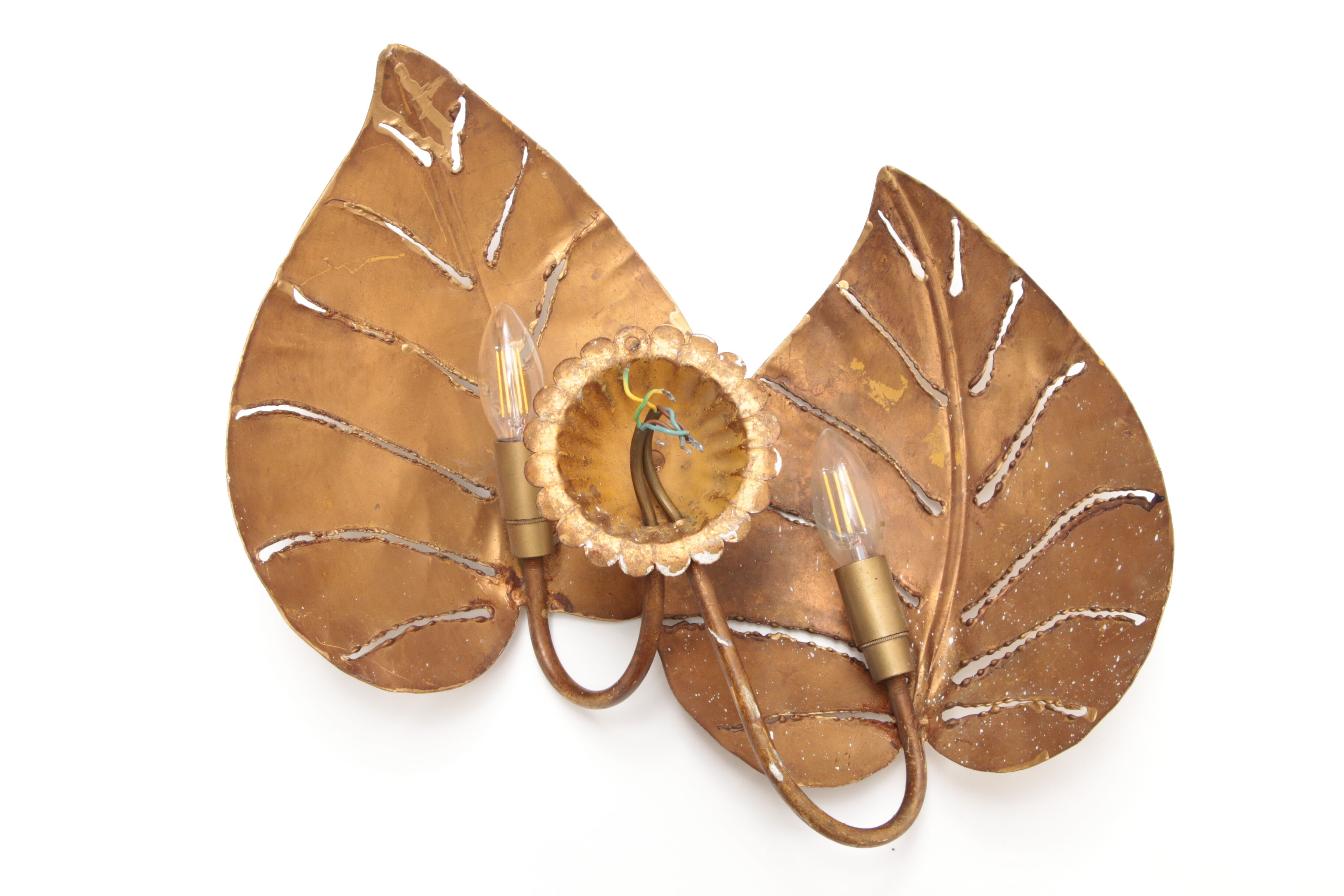 Applique italienne à feuilles tropicales, 1970