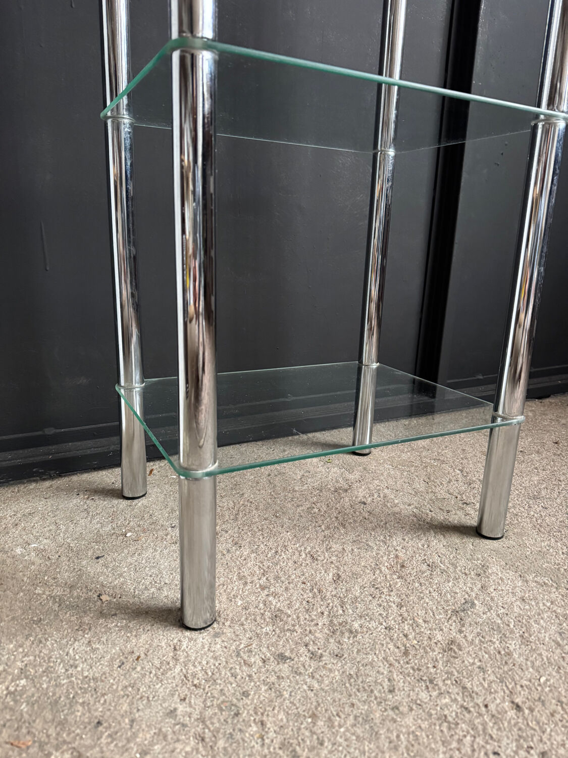 1970s chrome shelf