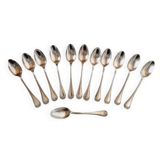 12 silver-plated dessert spoons
