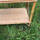 Vintage 60s bamboo rattan standing shelf