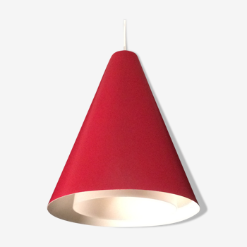 Red conic hanging lamp