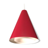 Red conic hanging lamp