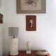 Androgynous head in plaster
