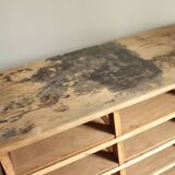 Meuble de métier à casiers vintage en bois