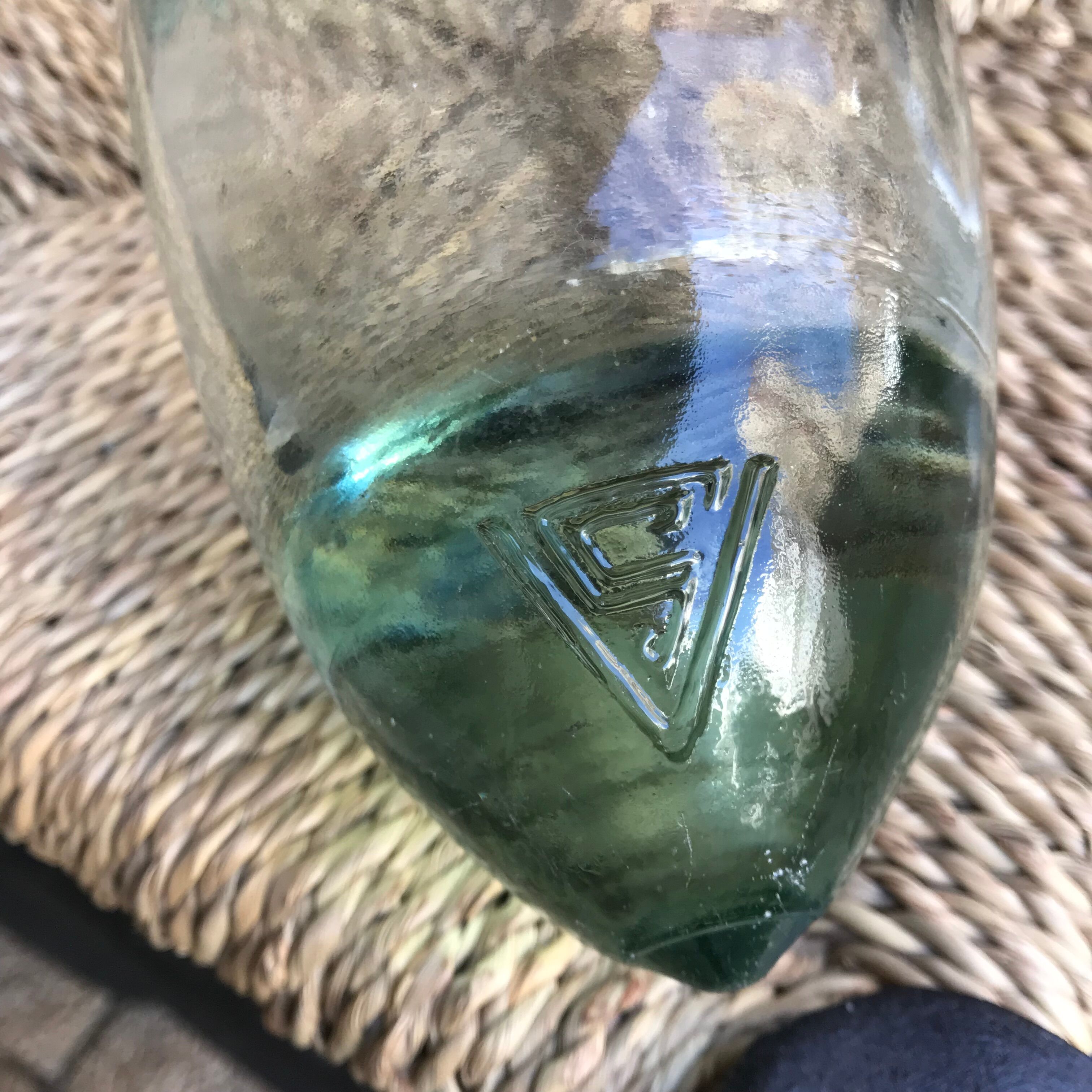 Vase amphore avec support fer forgé