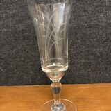 Service de verres à pieds en verre gravé
