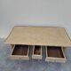 Table basse de ferme rustique en chêne massif Aérogommer - 1m18.5