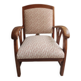Colonial style teak armchair