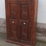 Old wooden cabinet with ceramic handles