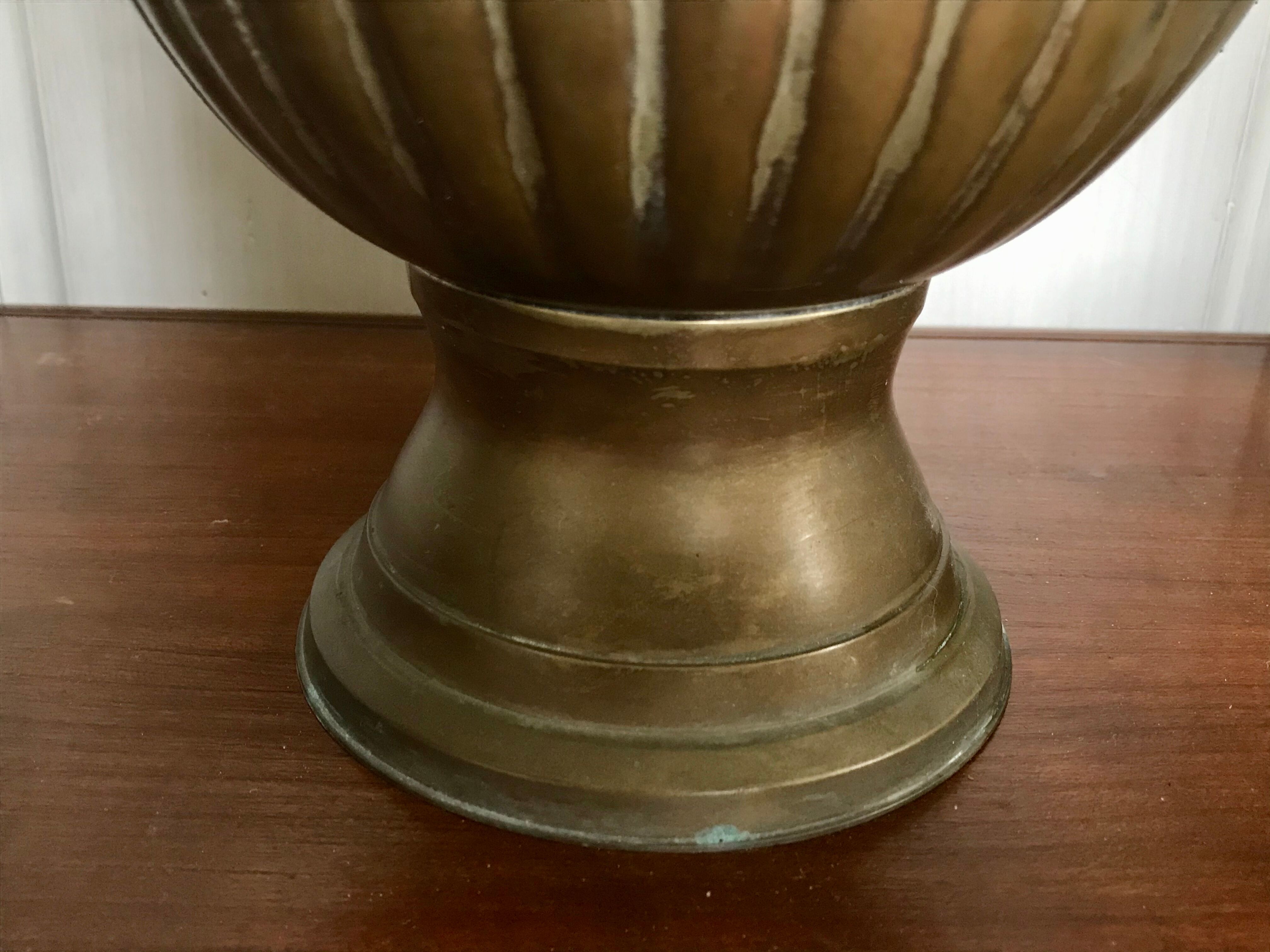 Cache-pot en laiton vintage