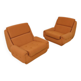 Paire de fauteuils Atlantis Orange République Tchèque 1970