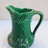 Green ceramic pitcher