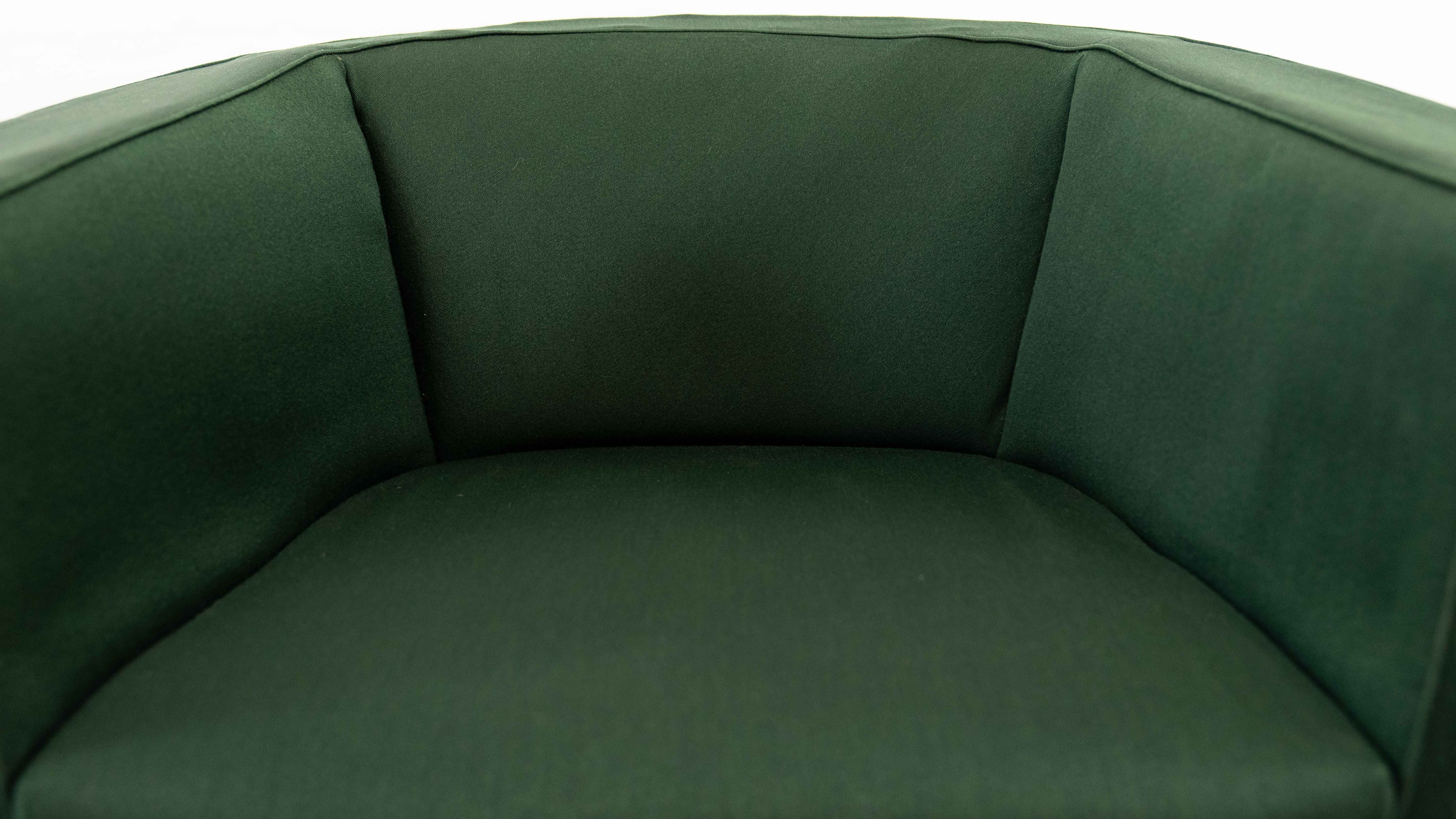 Vintage Mid Century Clubchairs - Cocktail Chairs in dark green fabrics 60s