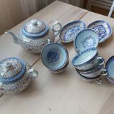 Vaisselle chinoise en porcelaine dite graine de riz  des années 50