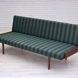 1970s, Danish daybed, furniture wool, solid teak wood, original condition.