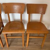 4 camel Thonet bistro chairs