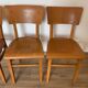 4 camel Thonet bistro chairs