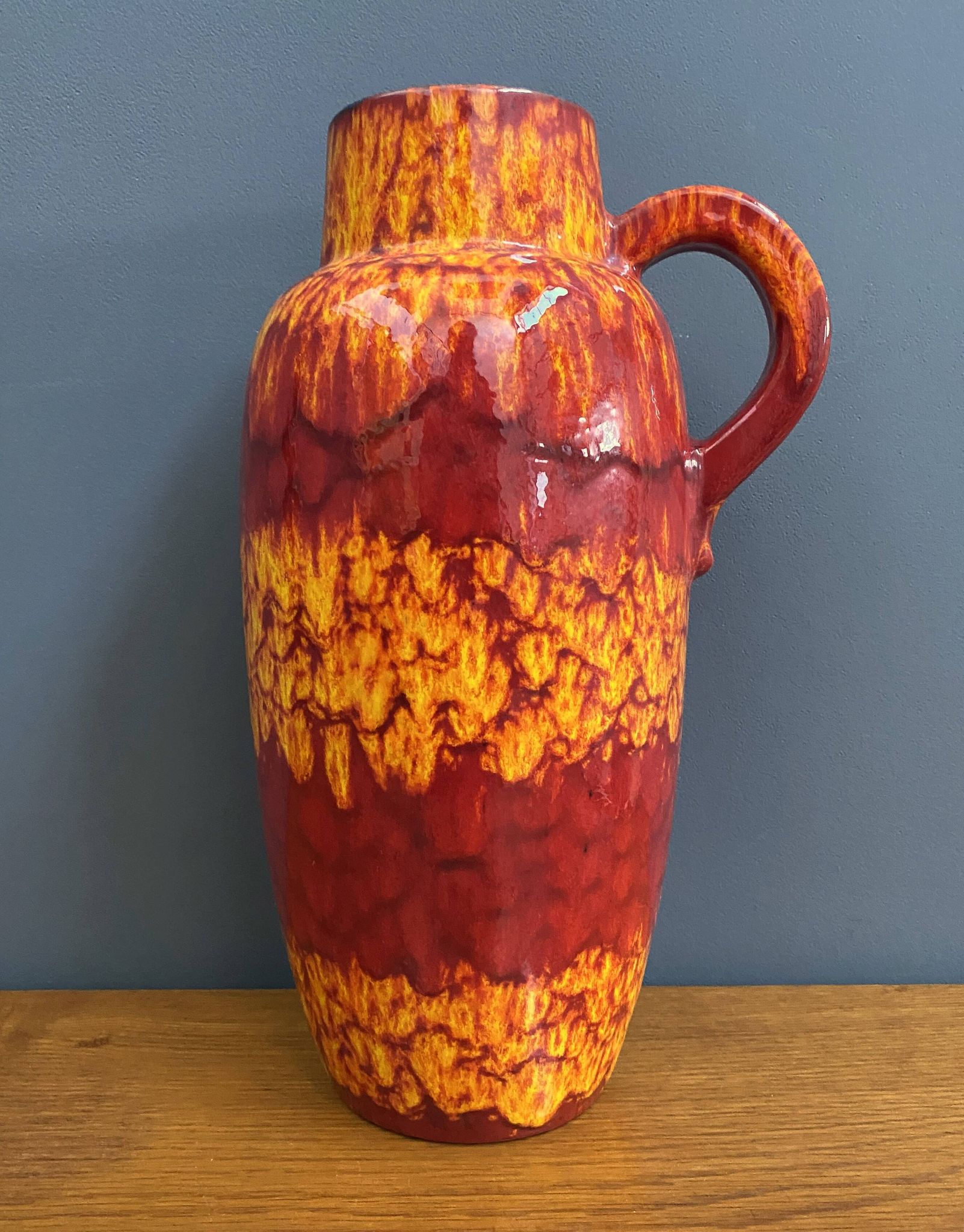 Ceramic flame vase by Scheurich Germany model 420-37