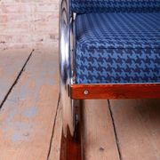 Czech Bauhaus Chrome and Beech Sofa attributed to Robert Slezak, 1930s