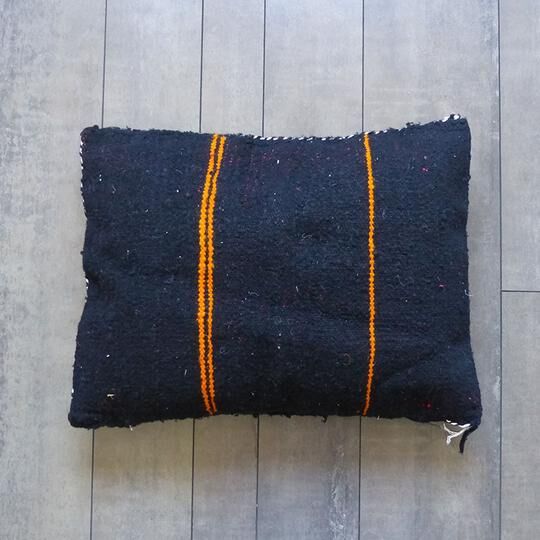 Kilim cushion moroccan black