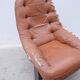 Armchair and ottoman by Jean Gillon for Probel in leather and teak, Brazil 1970