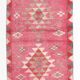 Tapis de couloir Oushak rose et rouge 88x306 cm SK 22815