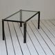 Table basse métal et verre 1970