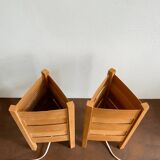 Paire de lampes de table en bois de pin – Luleå Stjärslöjd