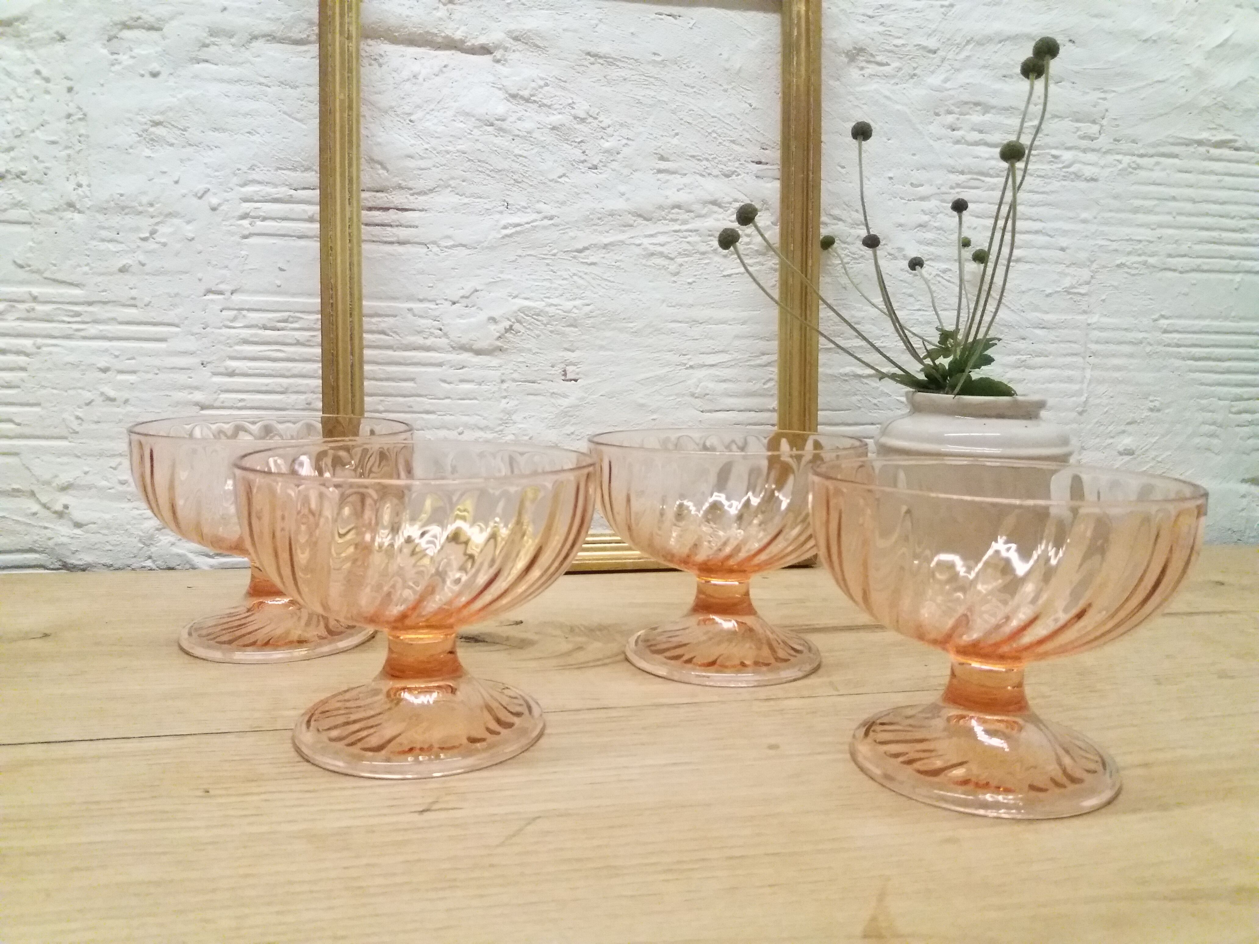 Set 4 Rosaline ice cream cups