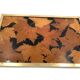 Hollywood regency brass and leaves resin tray, Montagnani Firenze Italy 1970s