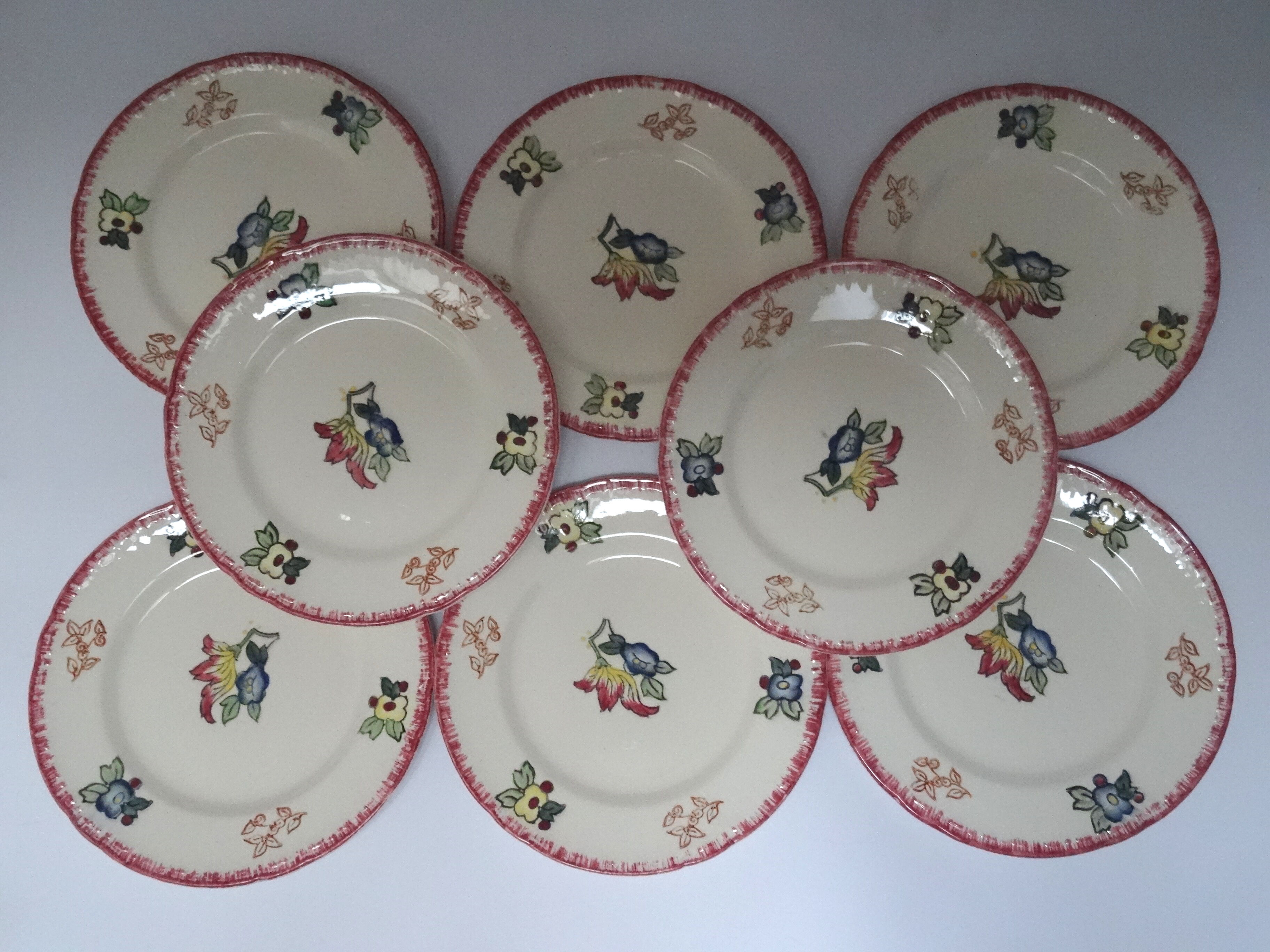 8 dessert plates Longwy Marseille