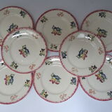 8 dessert plates Longwy Marseille