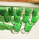 6 old digestive glasses luminarc dark green h7 cm