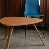Table basse tripode Steiner "bow wood" 1950