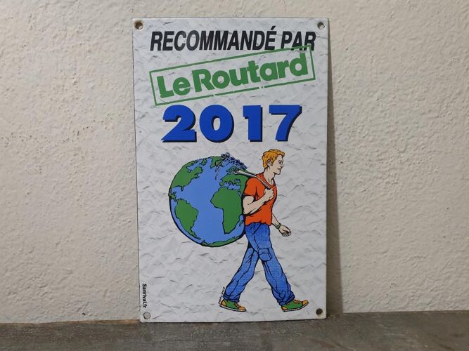 Plaque émaillée Le Routard guide du routard Hôtel Restaurant - 2017