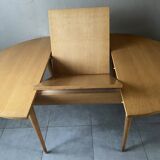 Vintage round table from the 60s with butterfly extension