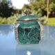 Winterling Germany malachite and gold candy box