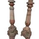 Pair of wooden candlesticks 43 cm - 18th century style