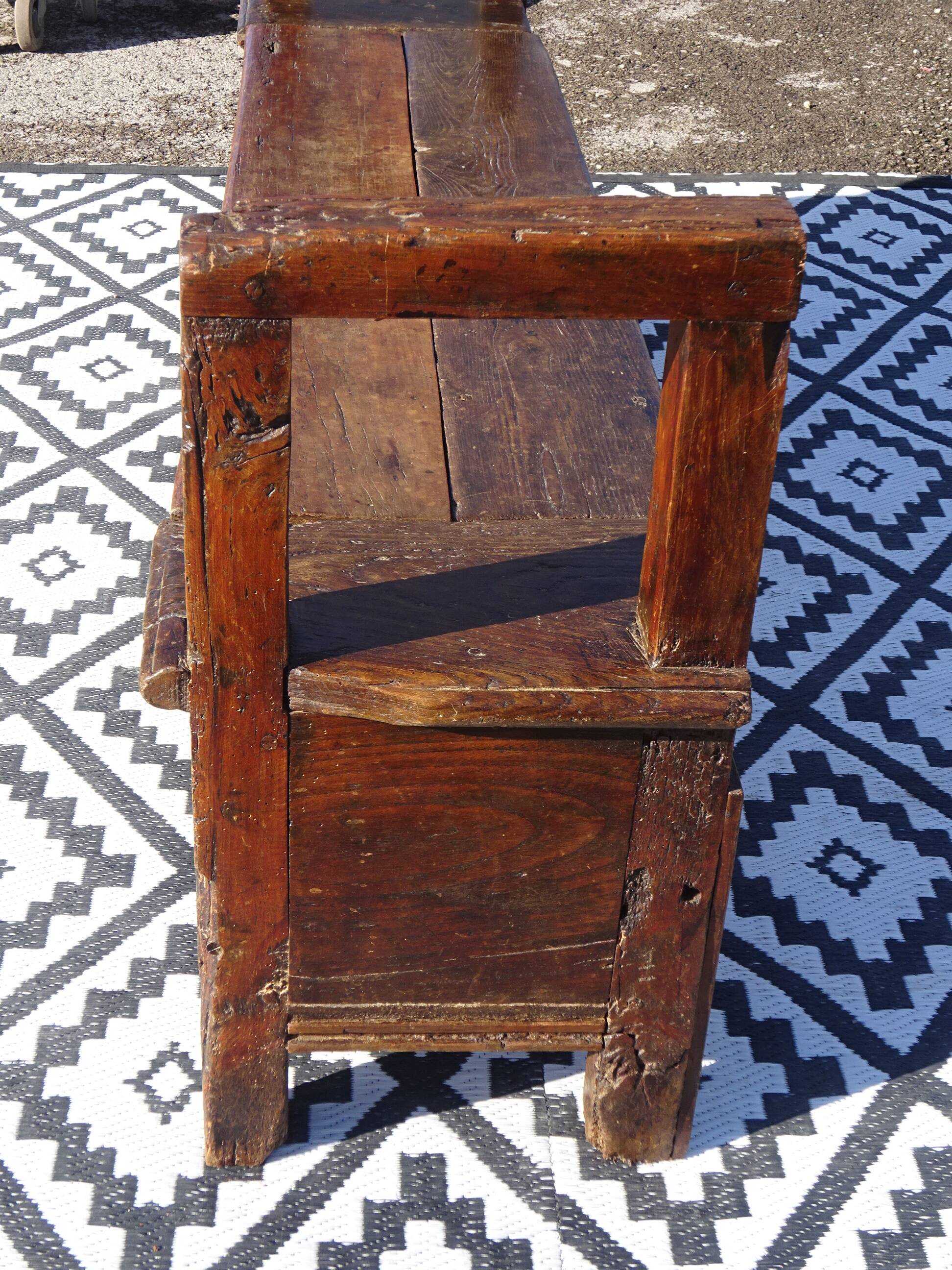 Oak solid wood storage bench