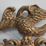 Ancient golden wood witch mirror - late 19th century