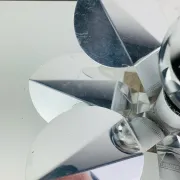 Space Age chrome flower wall light from the 1960s.