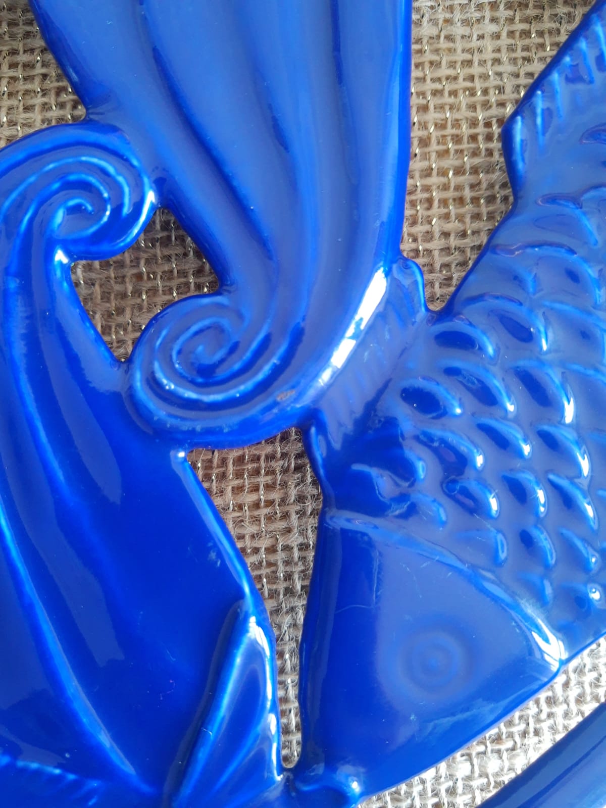 Cast iron underside fish patterns - Vintage