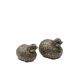 Hollywood regency silver-plate quails shaped salt and pepper, Gucci Italy,