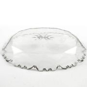 Biedermeier dish, transparent crystal, Czech Republic, 19th century