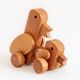 Wooden toy with wheels, Czechoslovakia, 1970s